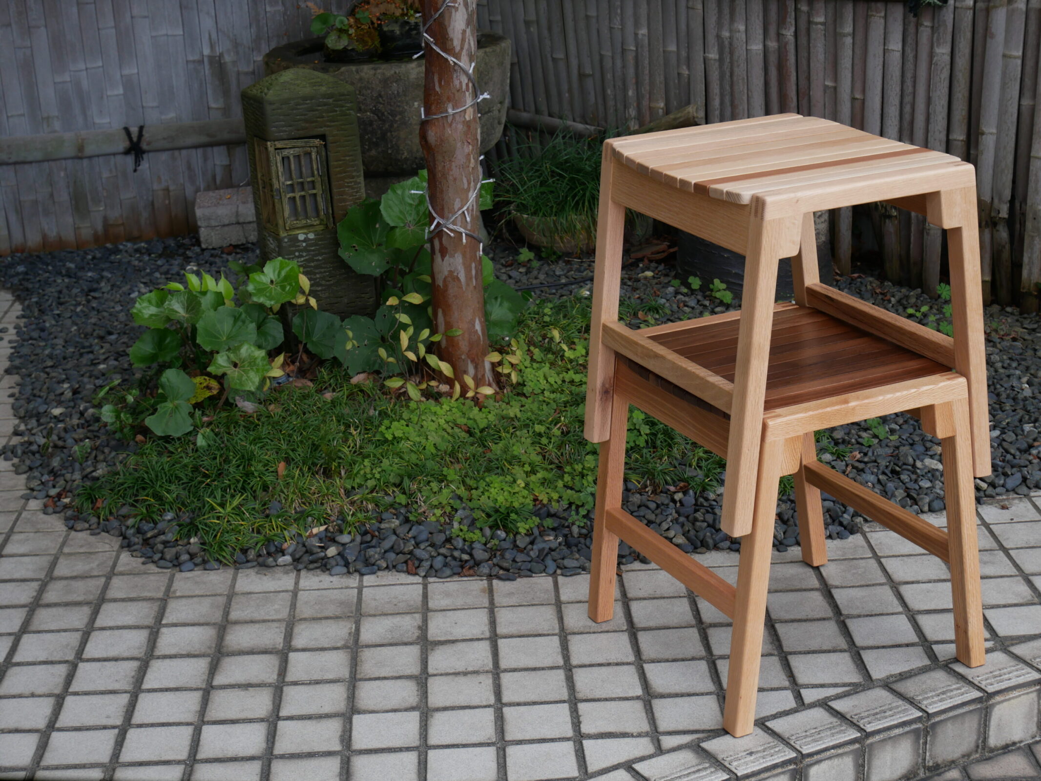 スタッキングスツール | 制作事例 | 木工房ひのかわ | 創作家具・注文