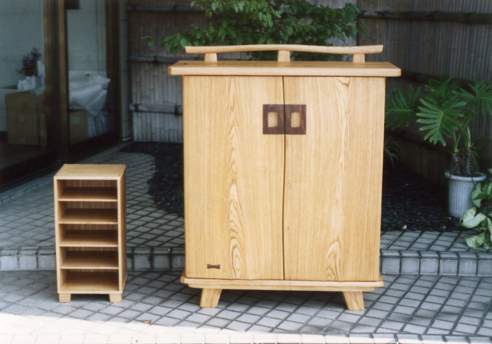 ▲塗師 哲山作【寿棚　木箱入り】完成品　古いですが使えます。　裏千家 淡々斎好写　地板：33.5×33cm　全体高さ43cm　茶道具　漆器 棚 ロの字の木箱専用 1個(塗装品) 木箱は別売 - 1TASU11HA\u0027S GALLERY