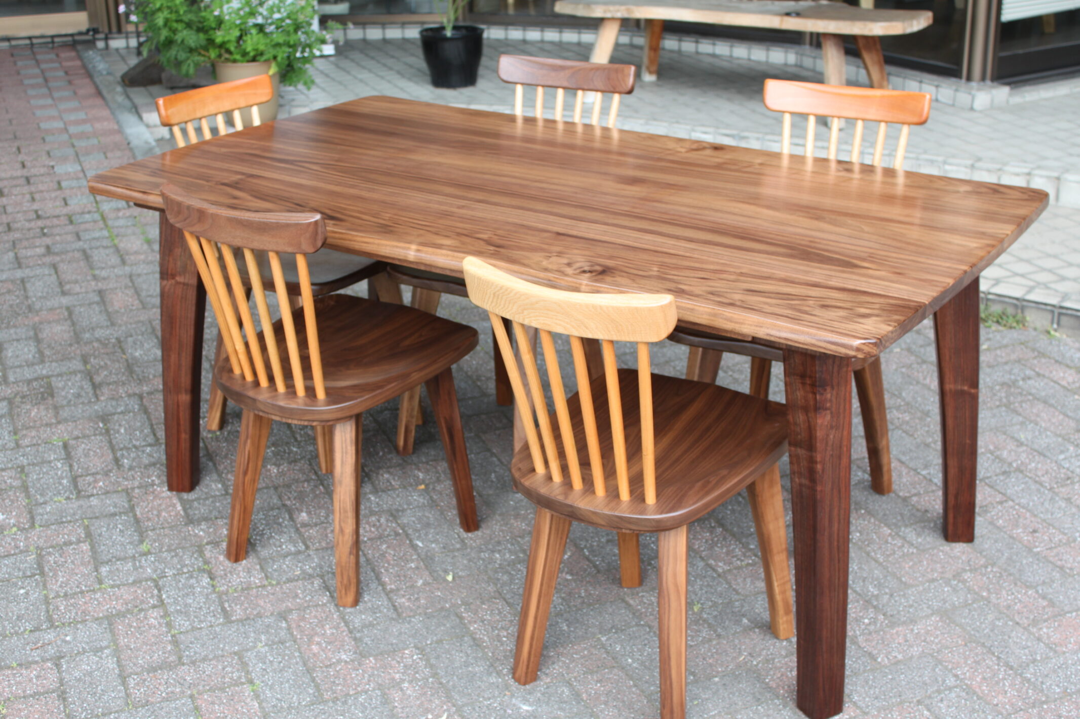 ダイニングテーブルセット | 制作事例 | 木工房ひのかわ | 創作家具