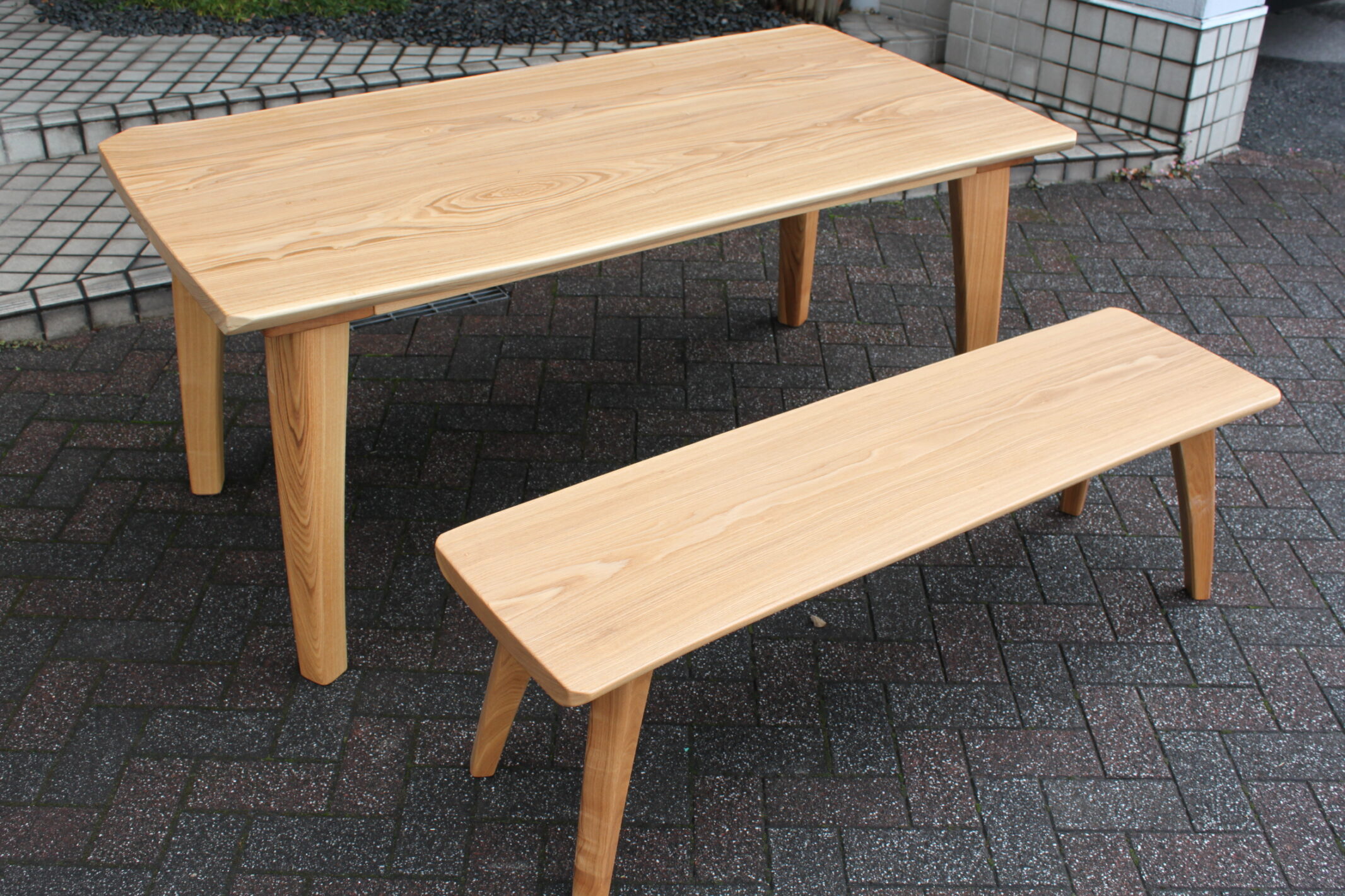 ダイニングテーブル＆ベンチ 制作事例 木工房ひのかわ 創作家具・注文家具・熊本の家具工房