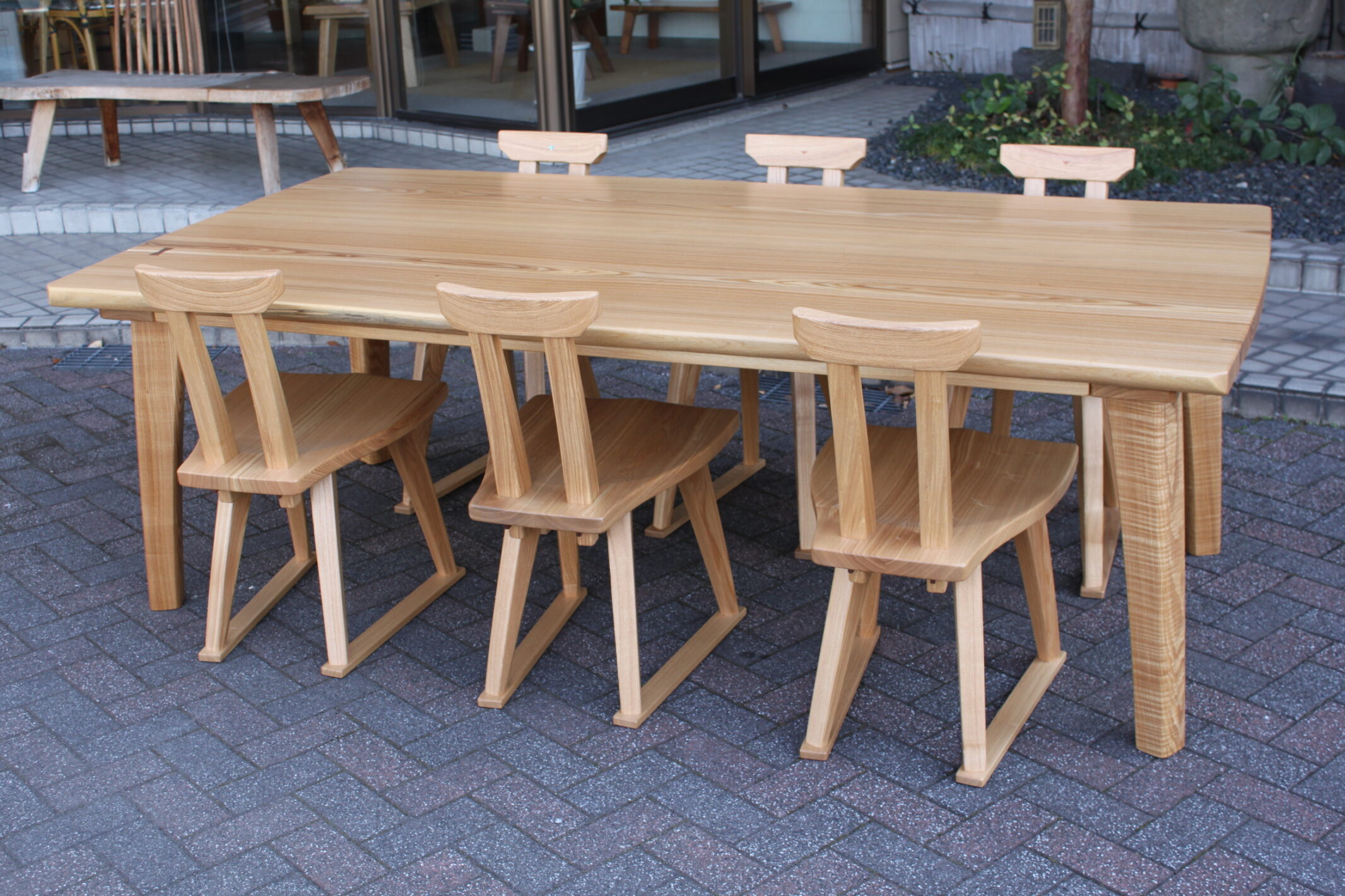 大きなダイニングテーブルセット | 制作事例 | 木工房ひのかわ | 創作