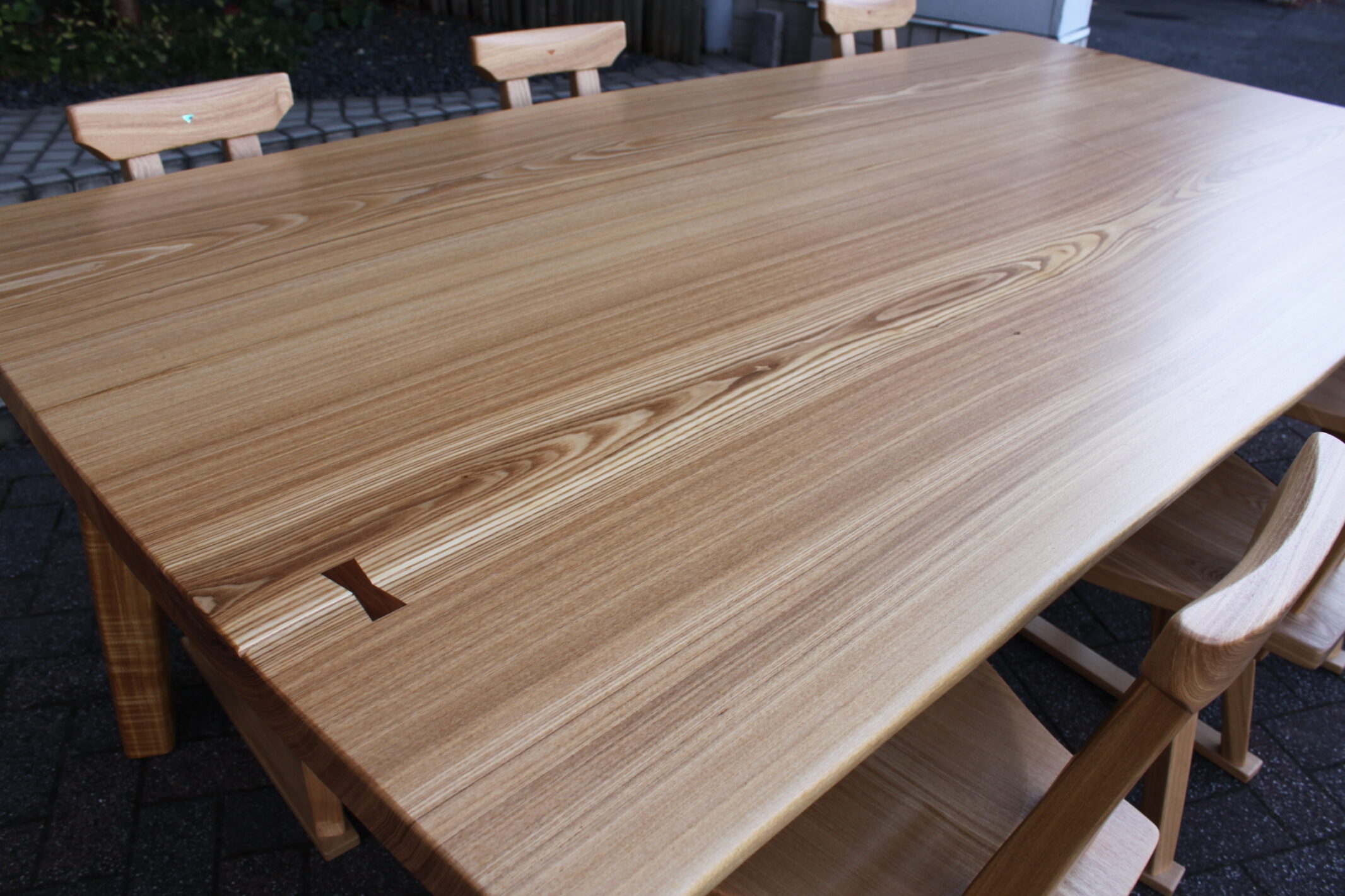 大きなダイニングテーブルセット | 制作事例 | 木工房ひのかわ | 創作