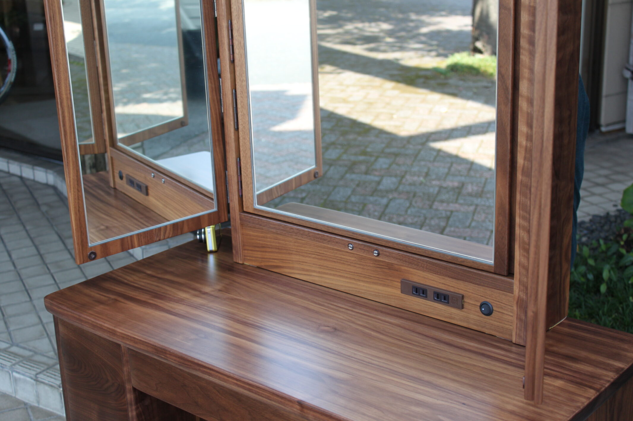 三面鏡ドレッサー | 制作事例 | 木工房ひのかわ | 創作家具・注文家具