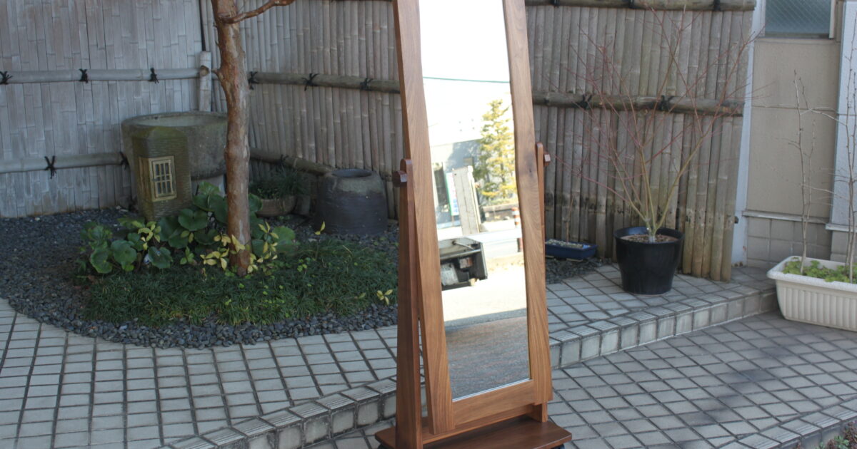 姿見 キャスター付き YAMAZEN キャスター付スタンドミラー 幅295×奥行380×高さ1570mm