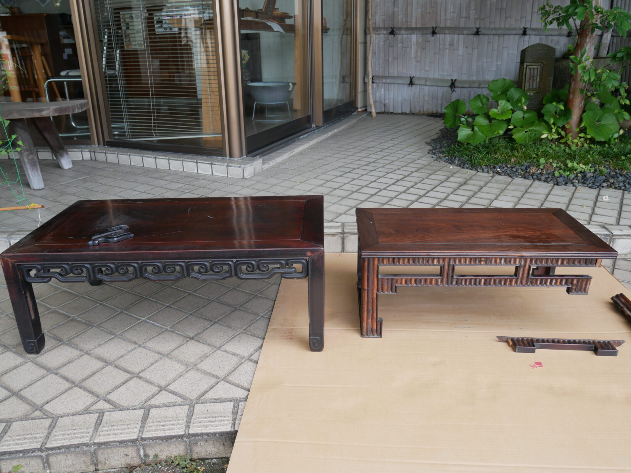 唐木文机・竹装飾文机 修理再生 | 制作事例 | 木工房ひのかわ | 創作