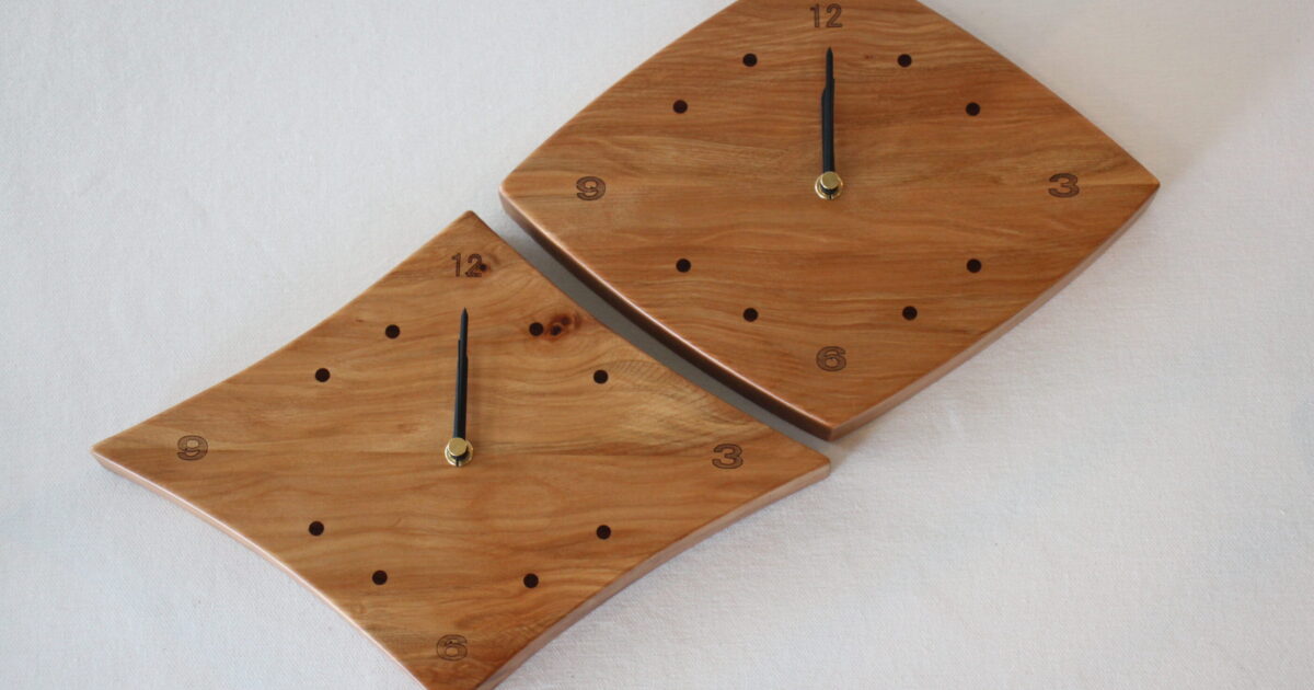 掛け時計 ひし形 | 制作事例 | 木工房ひのかわ | 創作家具・注文家具