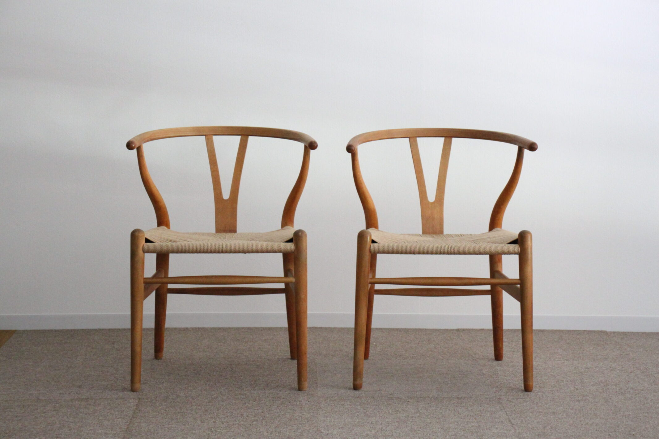 Yチェアペーパーコード張替 | 制作事例 | 木工房ひのかわ | 創作家具